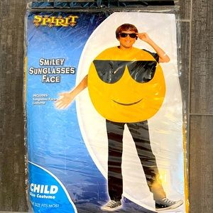 Spirit Halloween Smiley Sunglasses Face Child OSFM Costume + SUNGLASSES